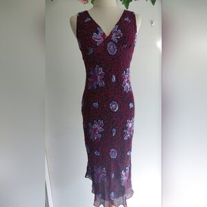 90s Nicole Miller Black Maxi Dress 100% Silk